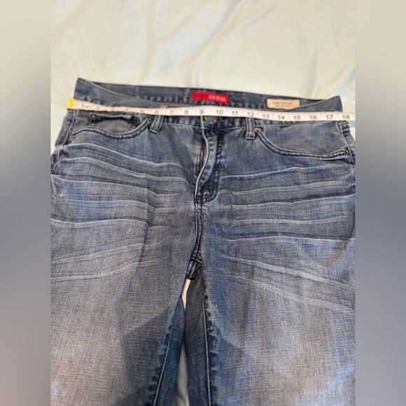 Guess Jeans Mens Slim Straight Del Mar Fit Blue Dark Wash Denim Classic 34x30. - Picture 3 of 13